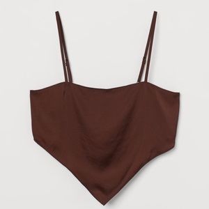H&M Brown Satin Tank Top